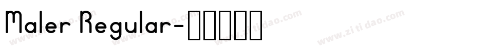 Maler Regular字体转换